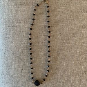 Stone Necklace Choker, Black